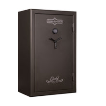 Load image into Gallery viewer, dark colored large safe with white logo accents on front
