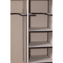 Load image into Gallery viewer, detail shot of tan colored fabric lined shelving on inside
