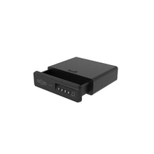 Load image into Gallery viewer, QuickTouch Drawer Vault Digital. All black. Logo on right corner.  Side view. Open drawer