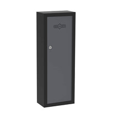 Load image into Gallery viewer, Surelock Security grey and black combat cabinet for gun and home safety. closed
