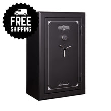 Load image into Gallery viewer, Surelock Security Lieutenant 30 Gun and Home Safe - black with silver handle, side angle. Free shipping
