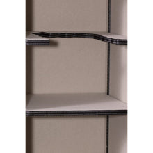 Load image into Gallery viewer, close up of safe shelves with light colored fabric lining
